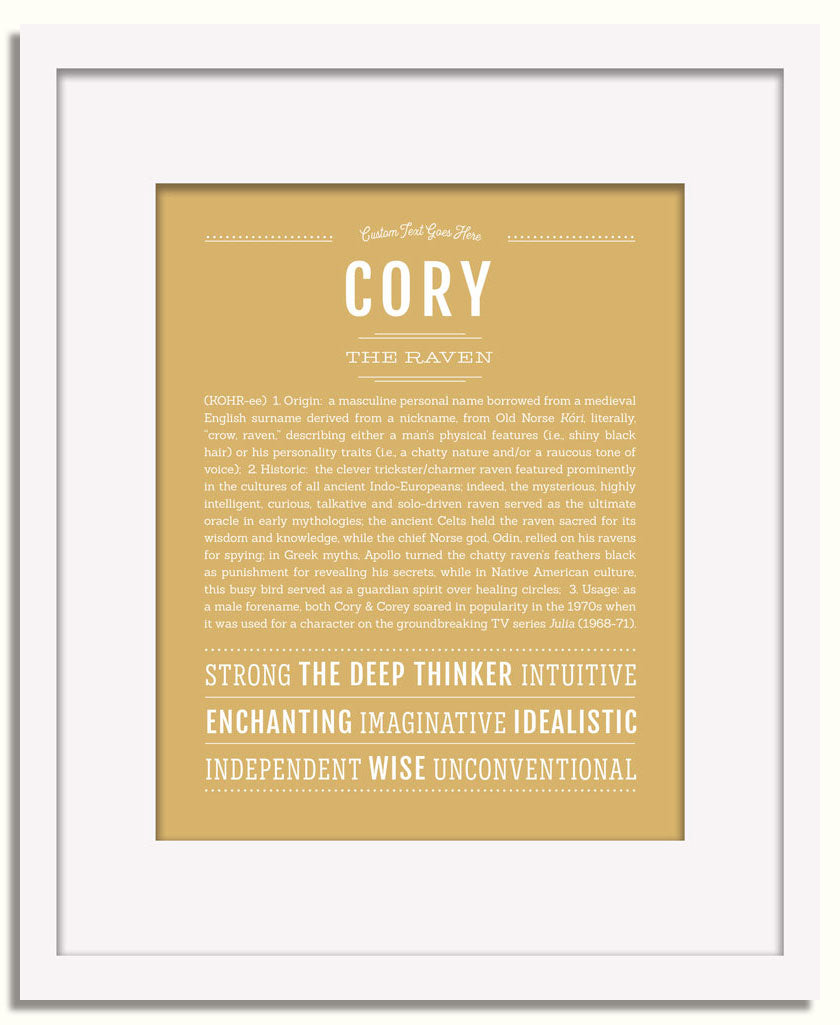 Frame Options | Matte Gold | White Frame, Matted