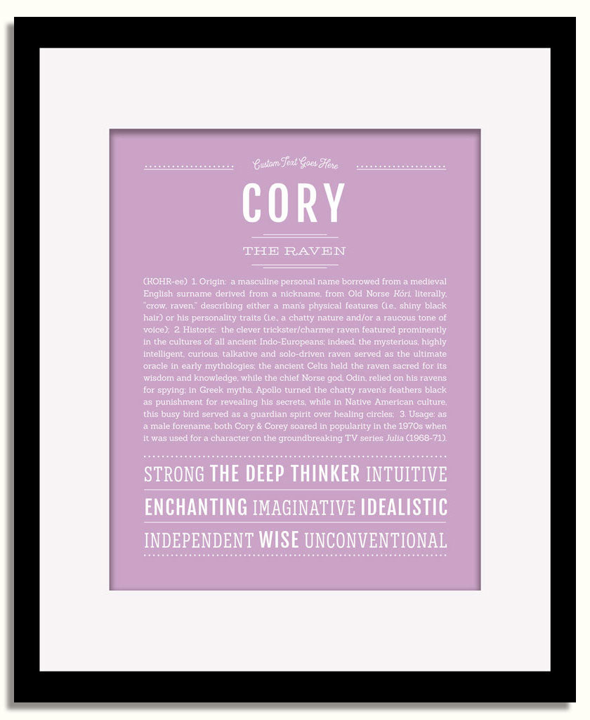 Frame Options | Lilac | Black Frame, Matted