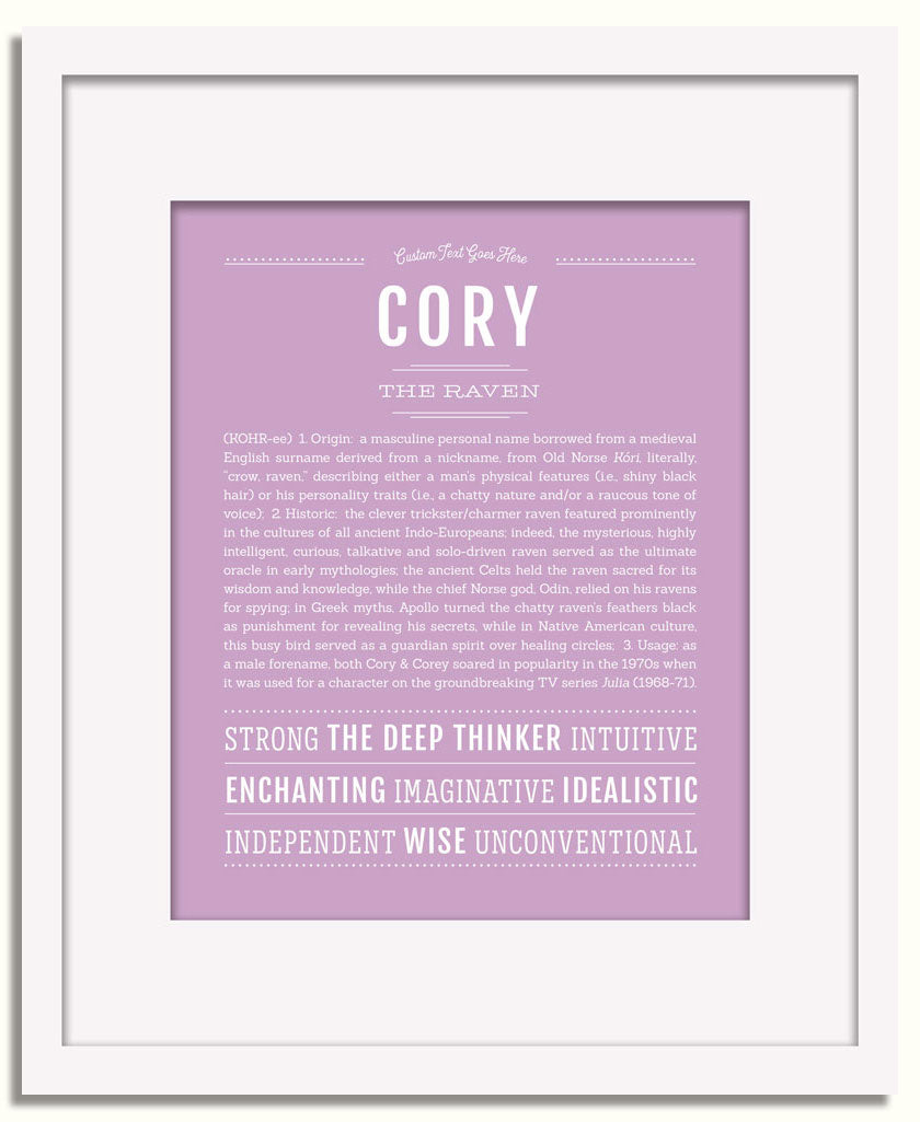 Frame Options | Lilac | White Frame, Matted