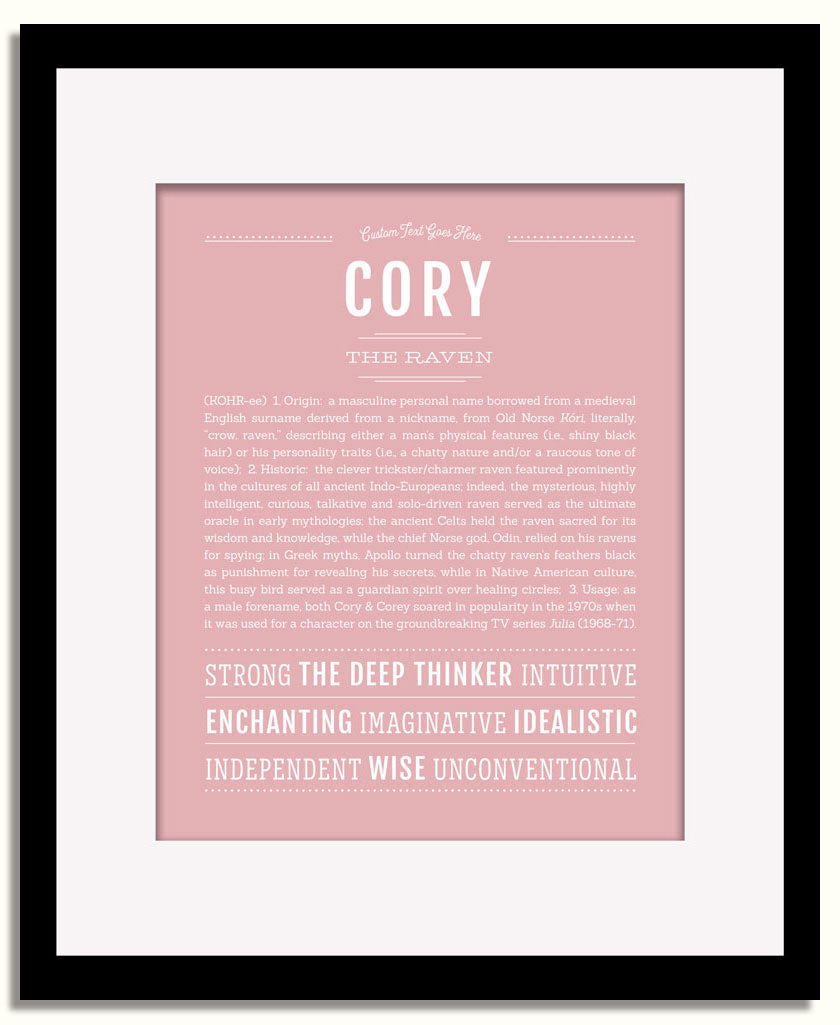 Frame Options | Dusty Rose | Black Frame, Matted