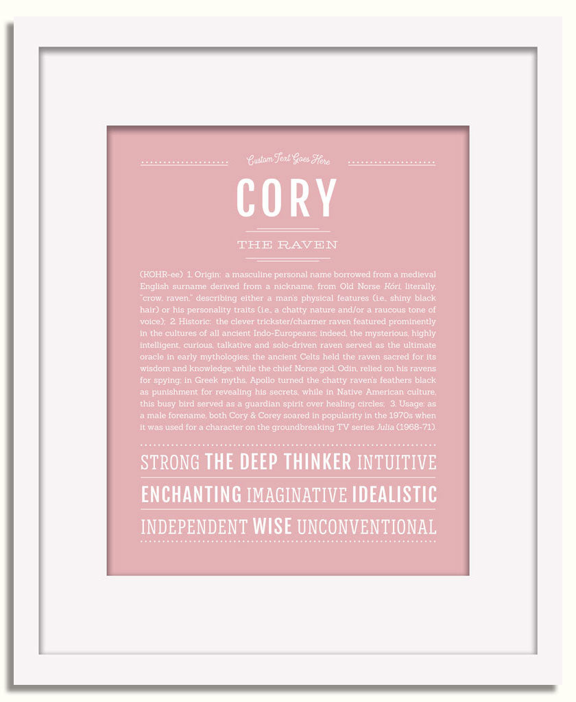 Frame Options | Dusty Rose | White Frame, Matted