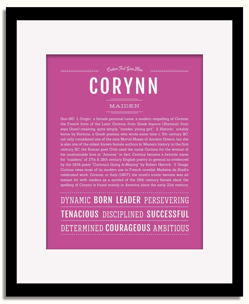 Frame Options | Dark Pink | Black Frame, Matted