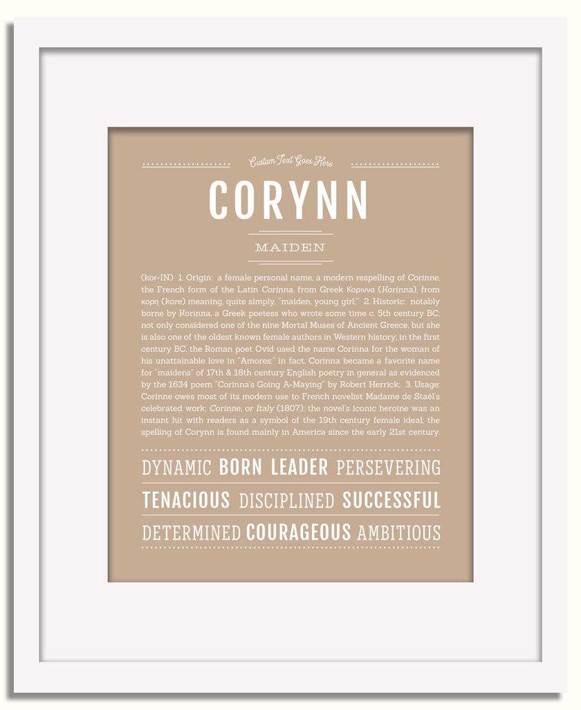 Frame Options | Tan | White Frame, Matted