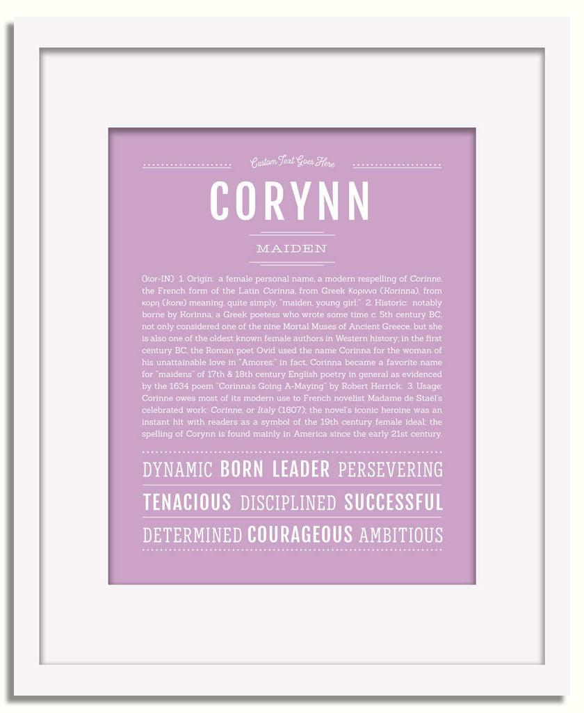 Frame Options | Lilac | White Frame, Matted