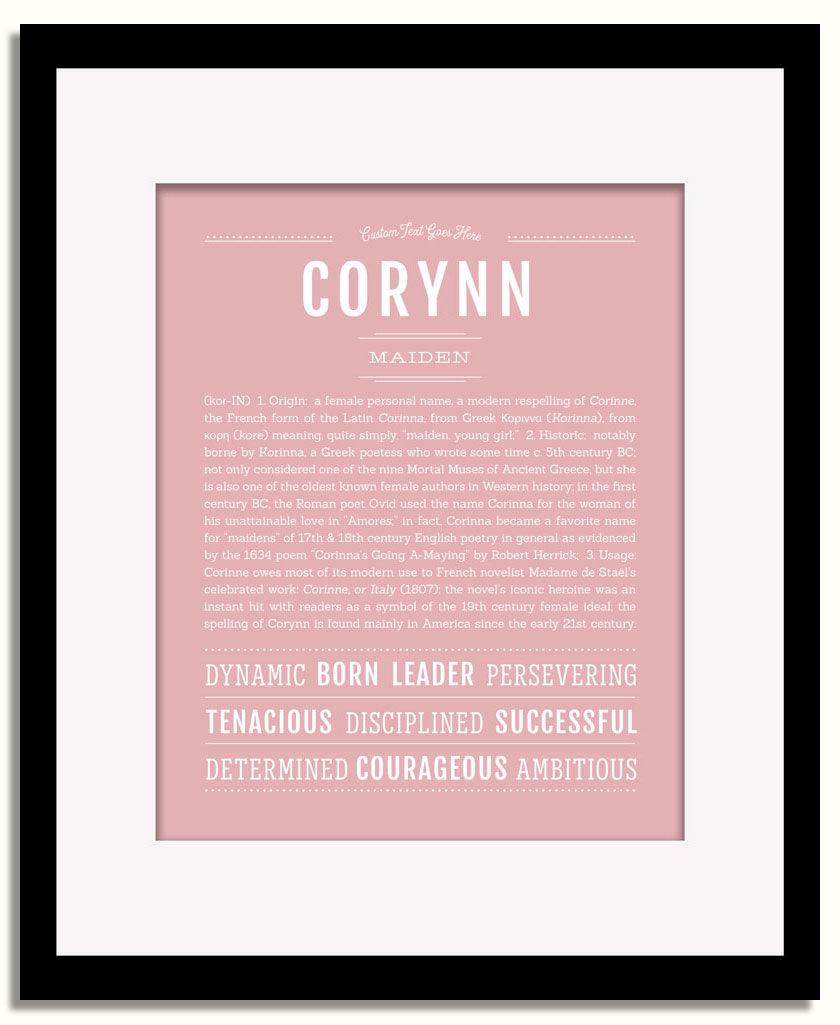 Frame Options | Dusty Rose | Black Frame, Matted