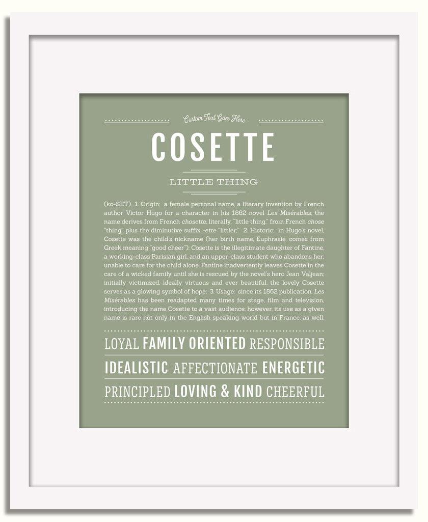 Frame Options | Sage | White Frame, Matted