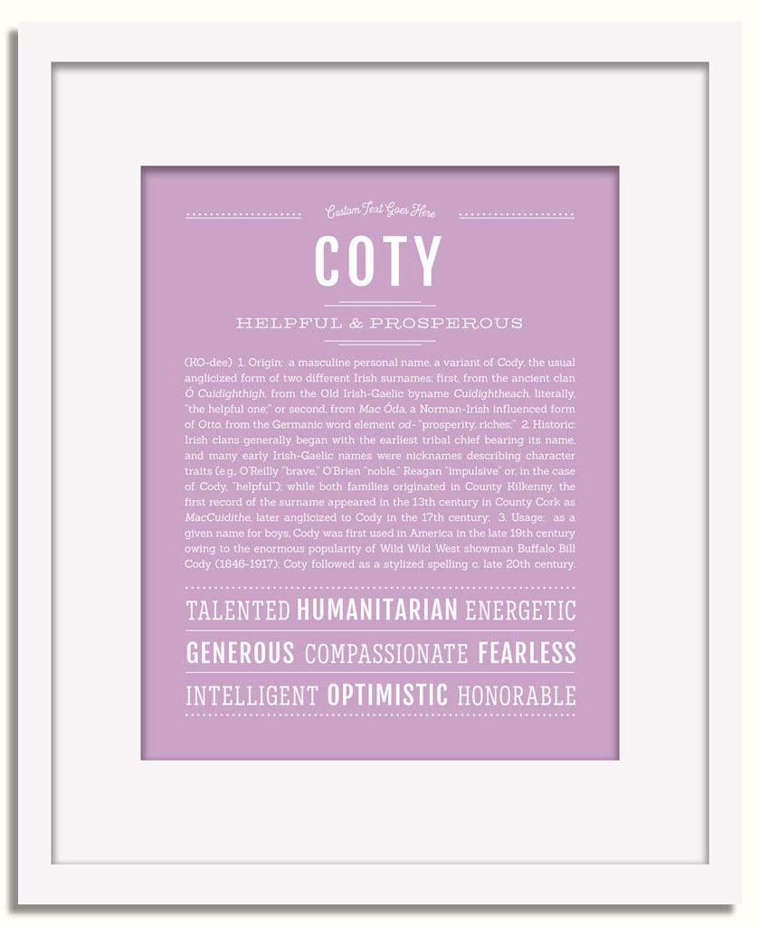 Frame Options | Lilac | White Frame, Matted