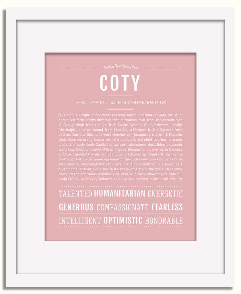 Frame Options | Dusty Rose | White Frame, Matted