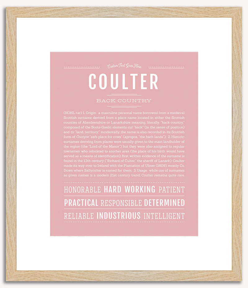 Coulter | Name Art Print