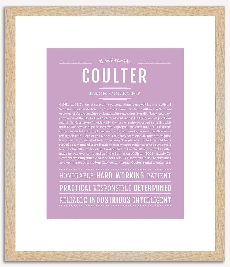 Coulter | Name Art Print