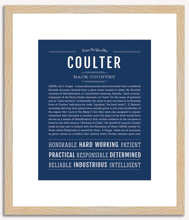 Coulter | Name Art Print