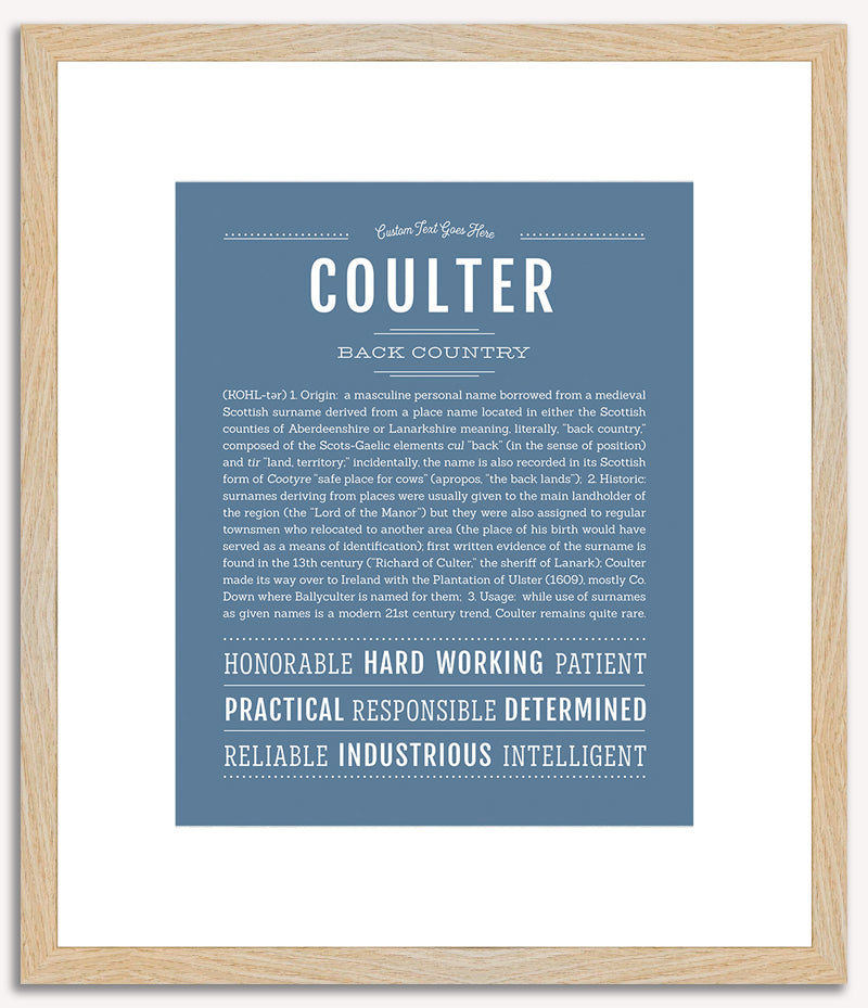 Coulter | Name Art Print