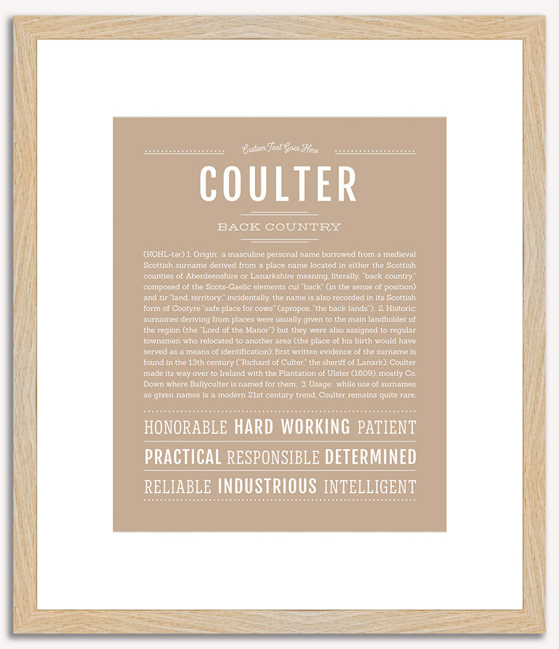 Coulter | Name Art Print