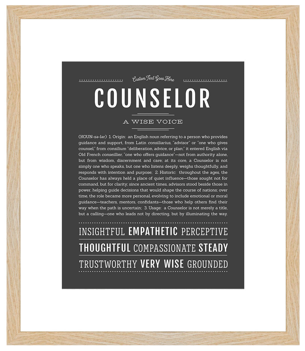 Frame Options | Charcoal Gray | Maple Frame, Matted