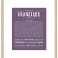 Frame Options | Deep Purple | Maple Frame, Matted