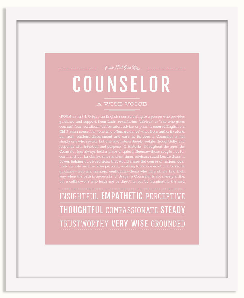 Frame Options | Dusty Rose | White Frame, Matted