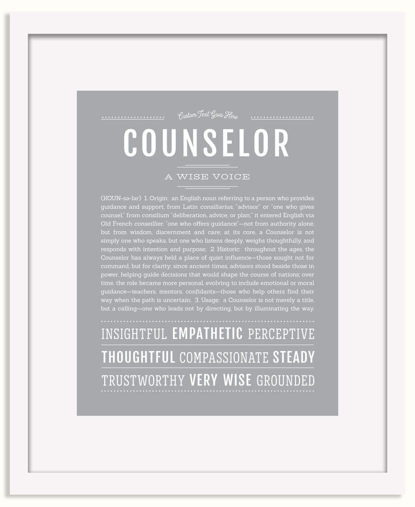 Frame Options | Light Gray | White Frame, Matted