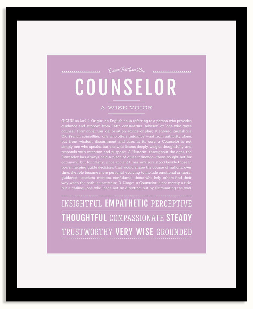 Frame Options | Lilac | Black Frame, Matted