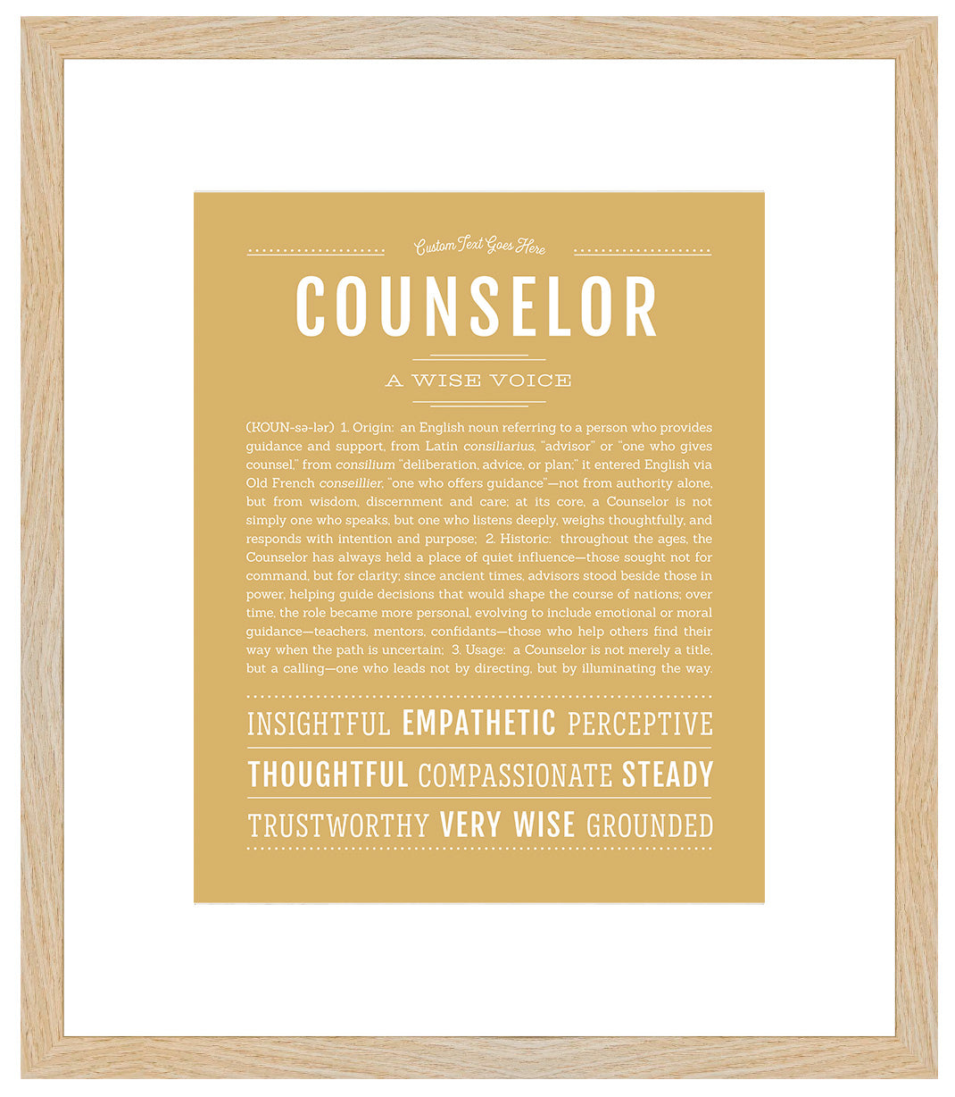 Frame Options | Matte Gold | Maple Frame, Matted