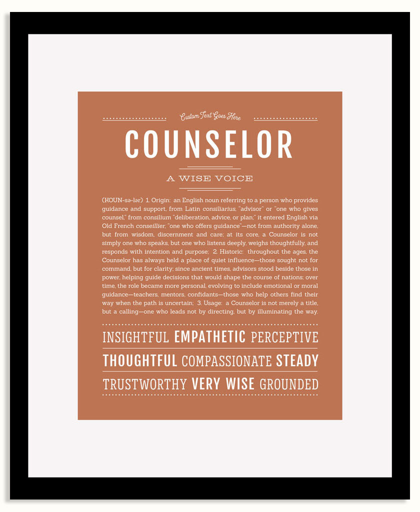 Frame Options | Terra Cotta | Black Frame, Matted