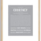 Courtney | Name Art Print