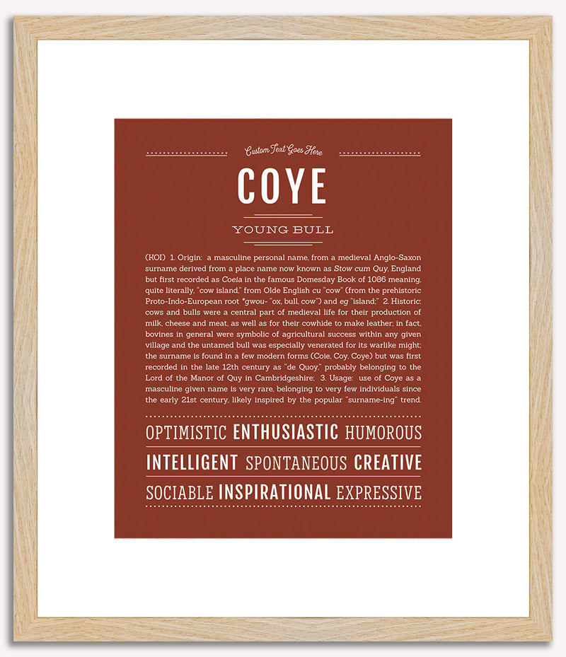 Coye | Name Art Print