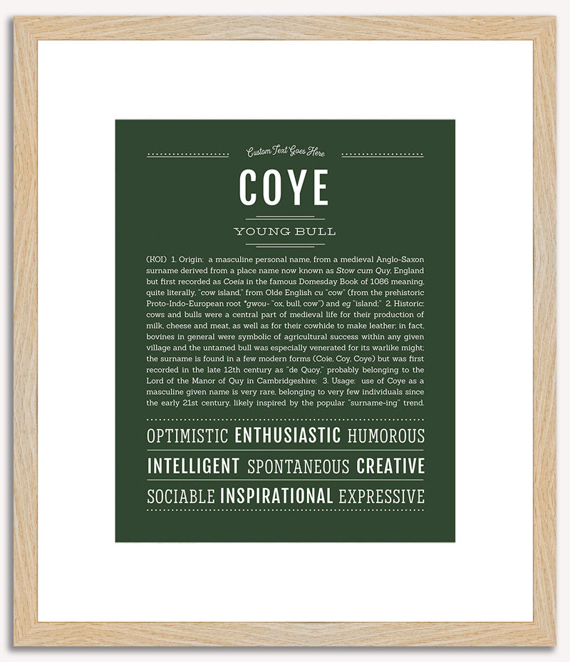 Coye | Name Art Print