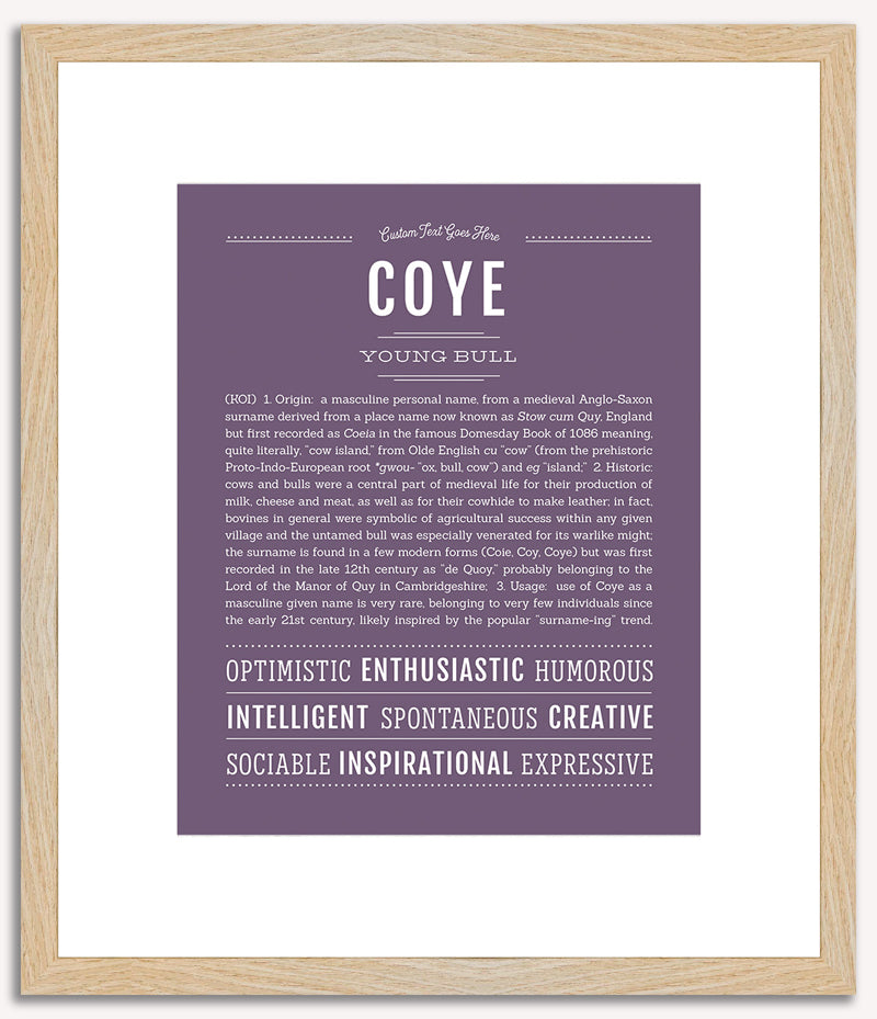 Coye | Name Art Print