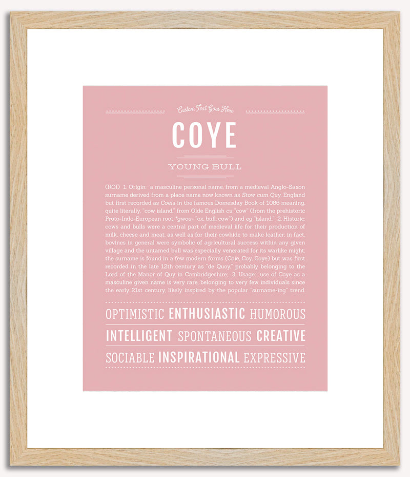 Coye | Name Art Print