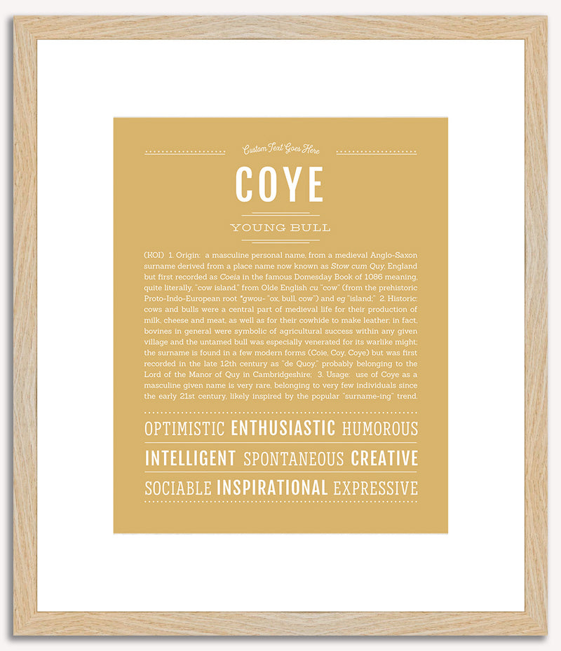 Coye | Name Art Print