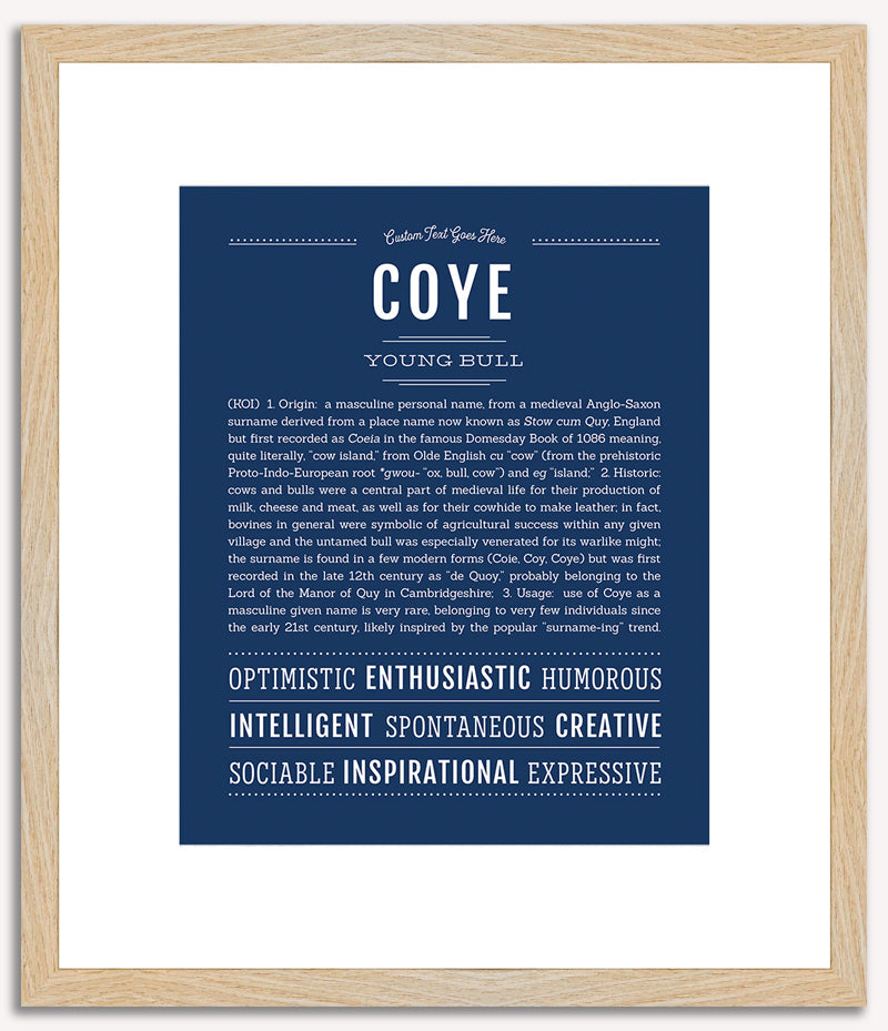 Coye | Name Art Print