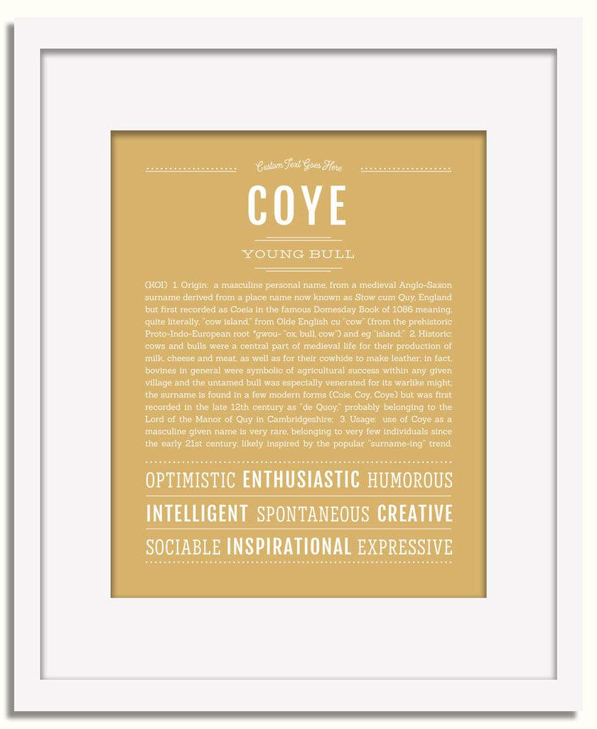 Frame Options | Matte Gold | White Frame, Matted