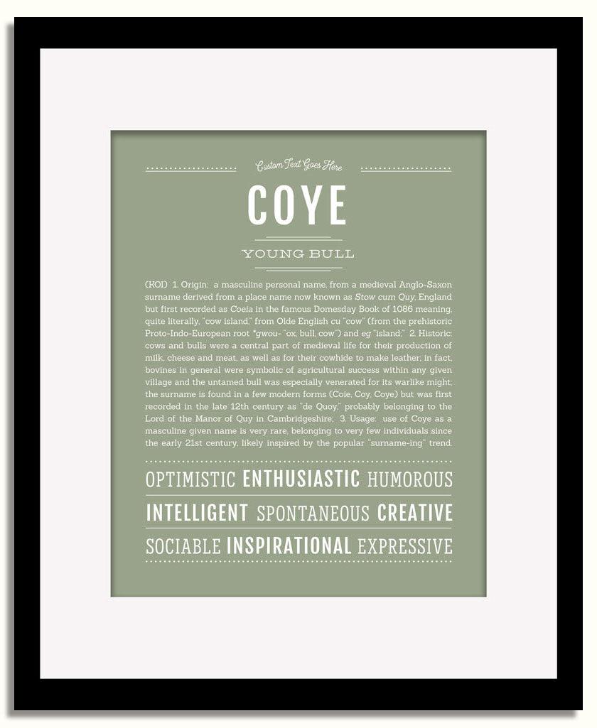 Frame Options | Sage | Black Frame, Matted