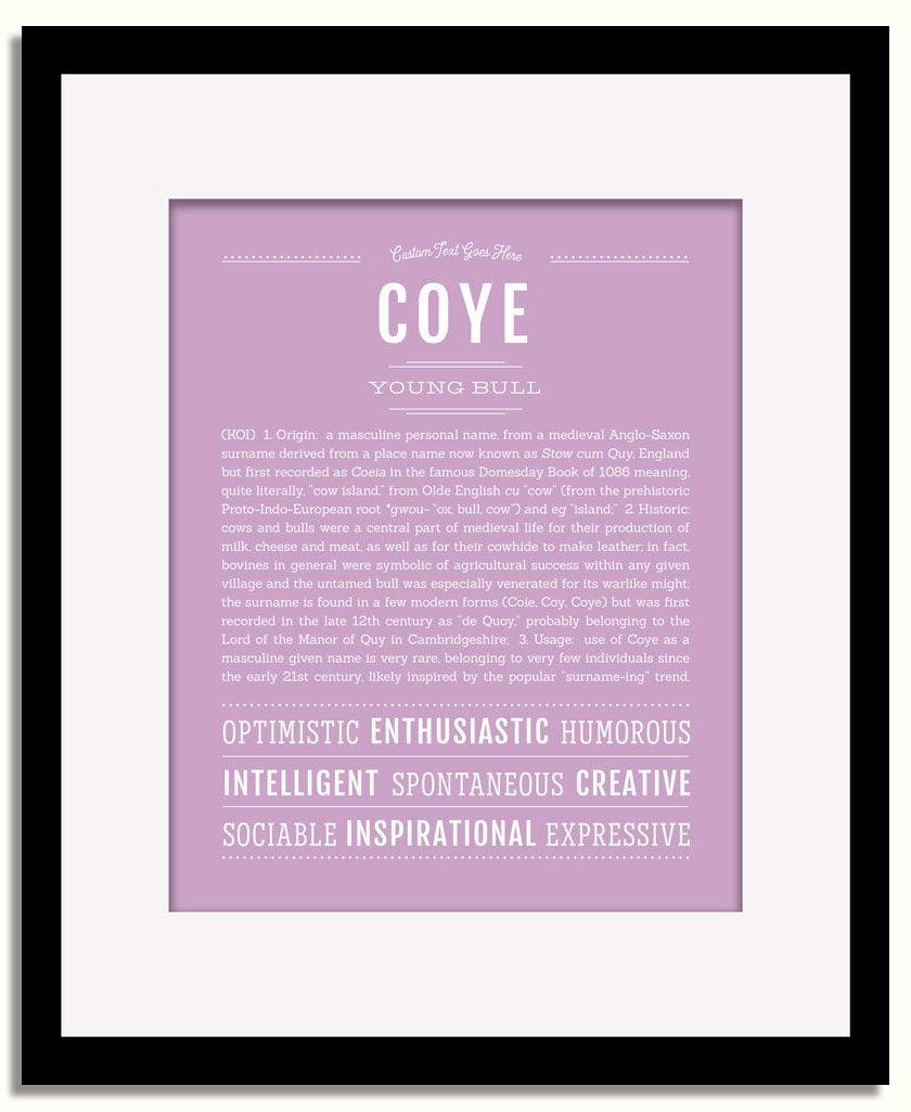 Frame Options | Lilac | Black Frame, Matted