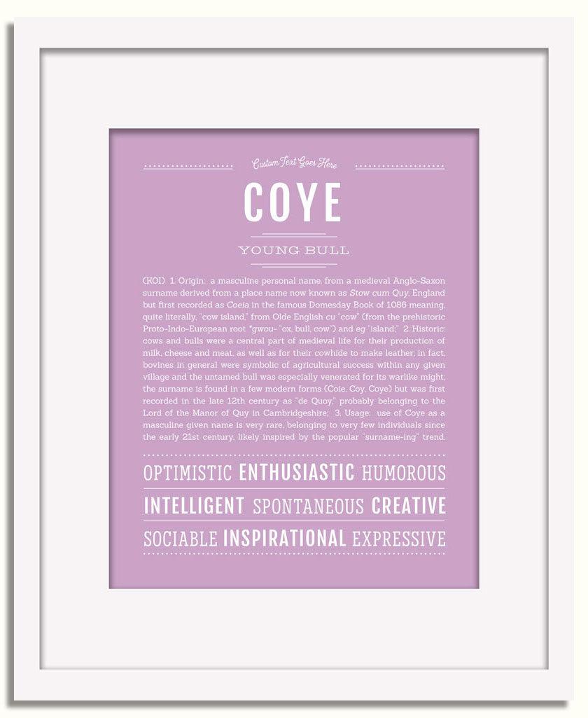 Frame Options | Lilac | White Frame, Matted