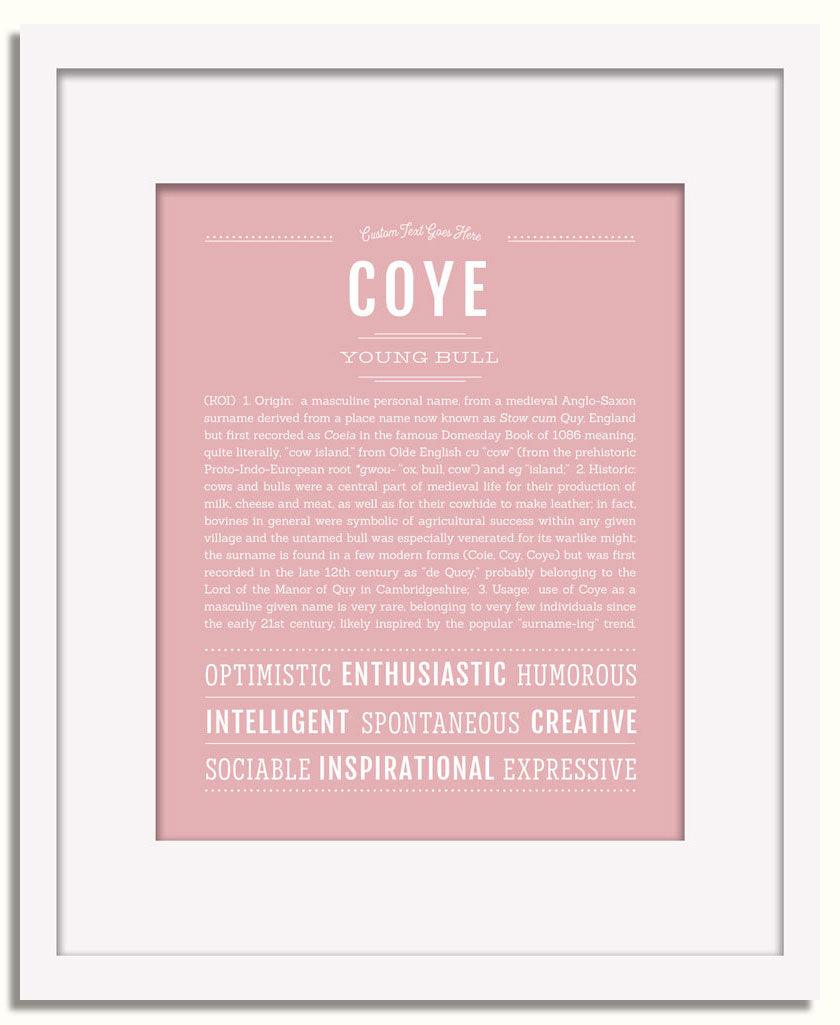 Frame Options | Dusty Rose | White Frame, Matted