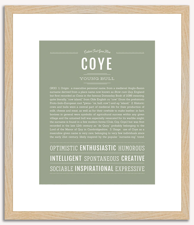 Coye | Name Art Print