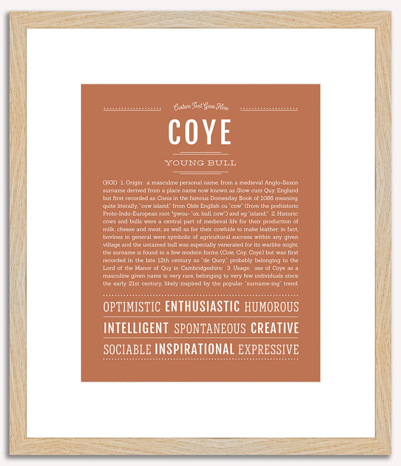 Coye | Name Art Print