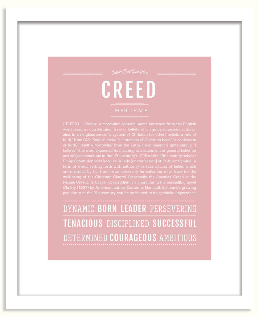 Frame Options | Dusty Rose | White Frame, Matted