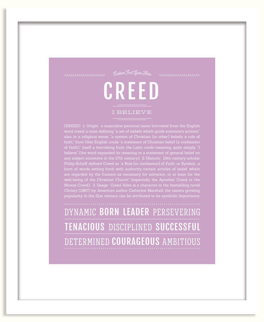 Frame Options | Lilac | White Frame, Matted