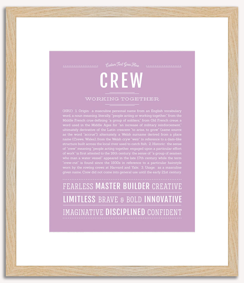 Crew | Name Art Print