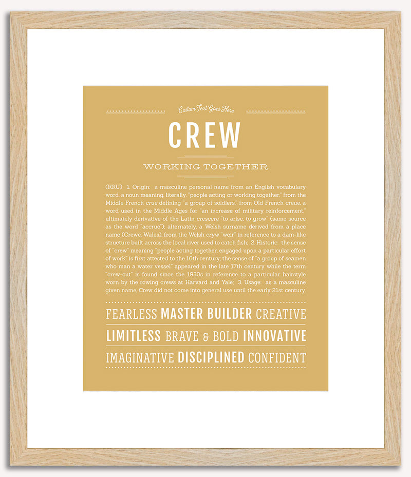 Crew | Name Art Print