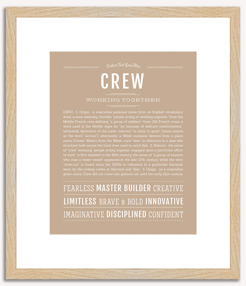 Crew | Name Art Print