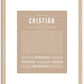 Cristian | Name Art Print