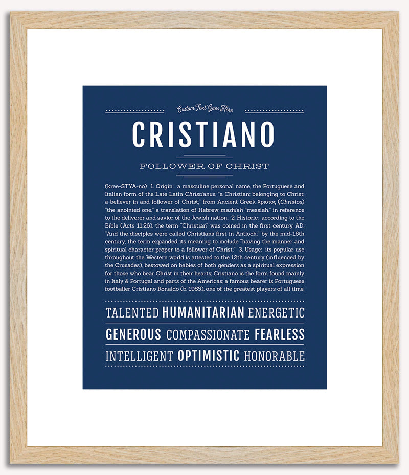 Cristiano | Name Art Print