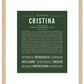 Cristina | Name Art Print