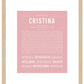 Cristina | Name Art Print