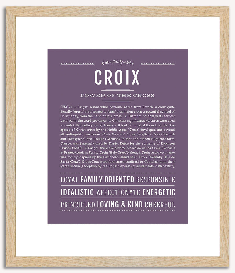 Croix | Name Art Print