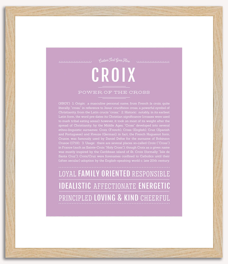 Croix | Name Art Print