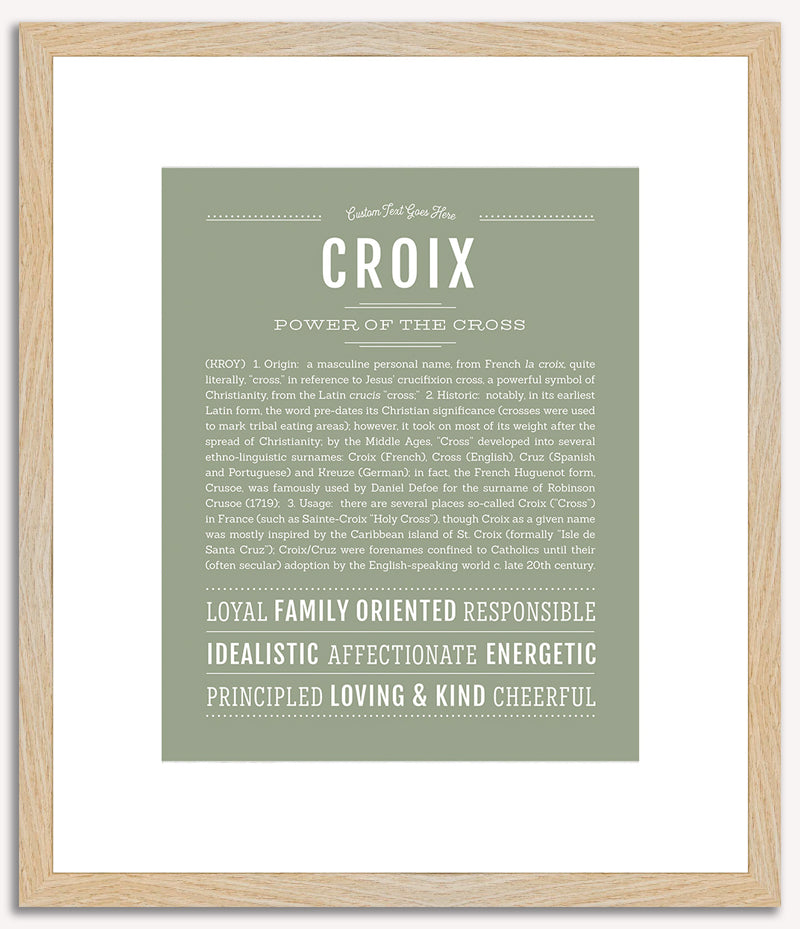 Croix | Name Art Print